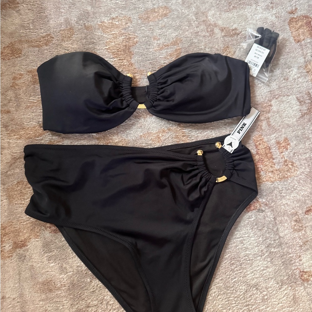 Black Women's Adorable Bikini Set brand new with Tags by PINK Victoria’s Secret